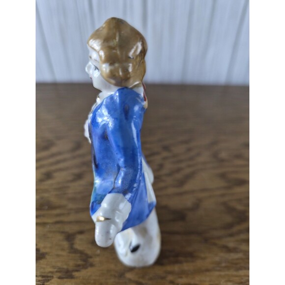 Vintage Porcelain Colonial Man made in occupied Japan royal blue cloak 4" high - Picture 4 of 8